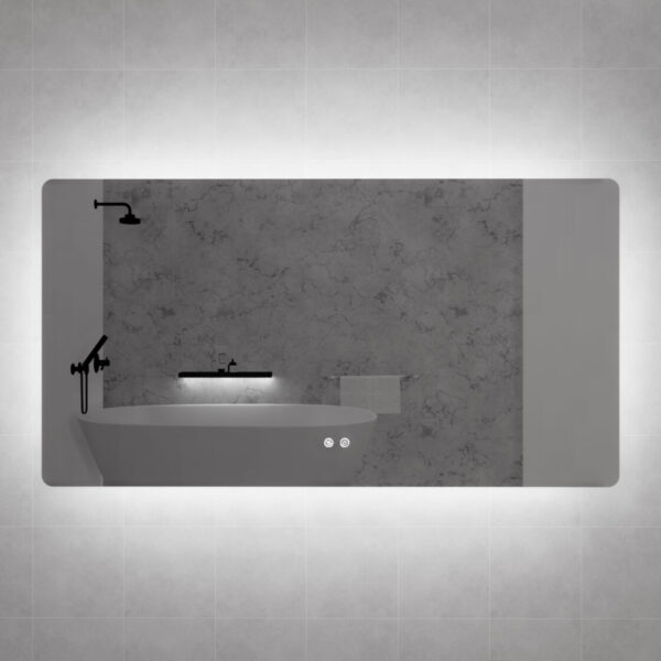 Rectangle Frameless LED Mirrors 1500x800mm