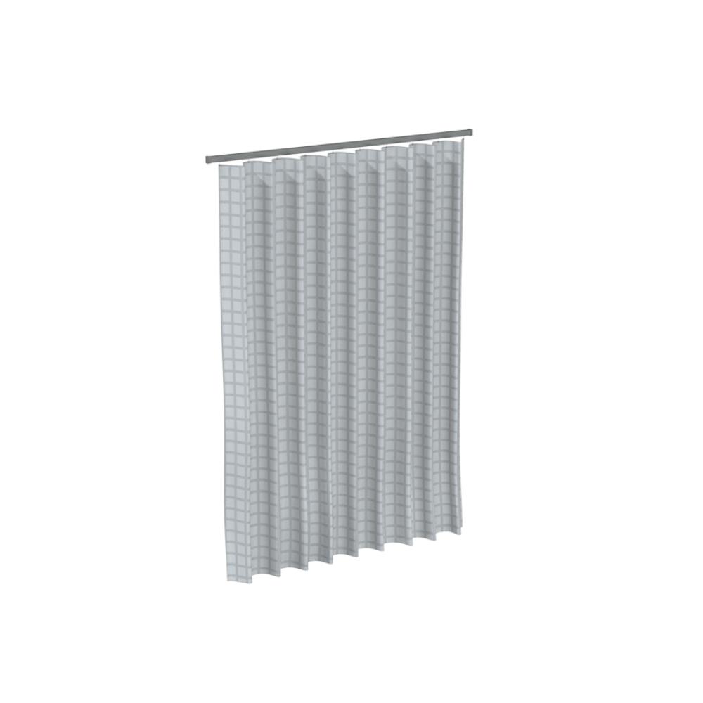 Shower Curtain Wht Box Stripe 1500x1800