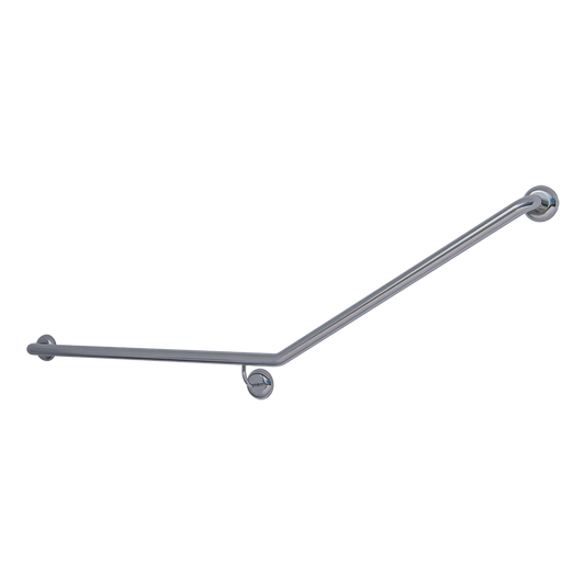 Bariatric 30° Flush Mount Side Wall Left Hand Grab Rail – 840mm x 700mm, Satin Stainless Steel