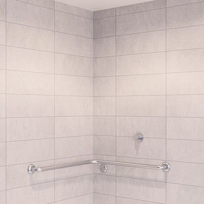 Corner Shower Grab Rail Left Hand - 750mm x 750mm SS