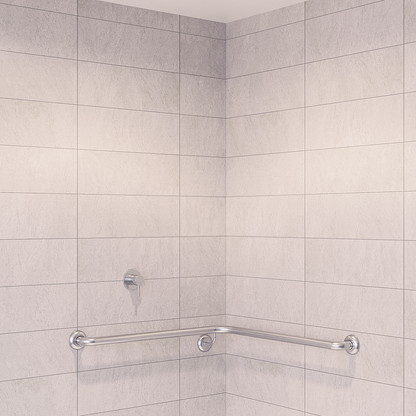 Corner Shower Grab Rail Right Hand - 750mm x 750mm SS