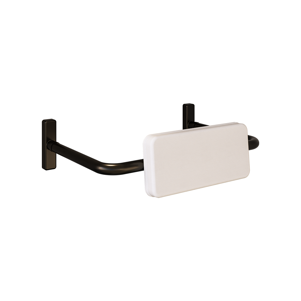 Acc Straight Toilet Backrest-Matt Black