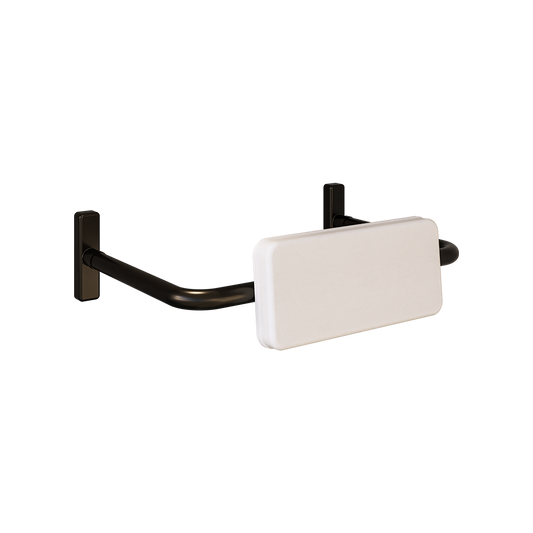 Acc Straight Toilet Backrest-Matt Black