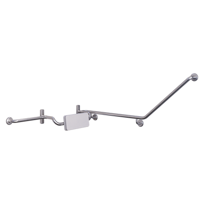 Accessible 40°Grab Rail and Back Rest Set with Padded Back Rest, Left Hand SS