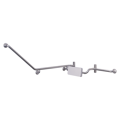 Accessible 40°Grab Rail and Back Rest Set with Padded Back Rest, Right Hand SS