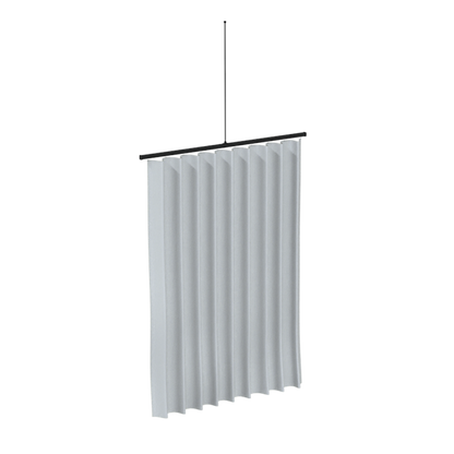 Micro Shower Curtain Track Straight 1200mm - Designer Black - 1 Track
