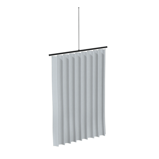 Micro Shower Curtain Track Straight 1200mm - Designer Black - 1 Track