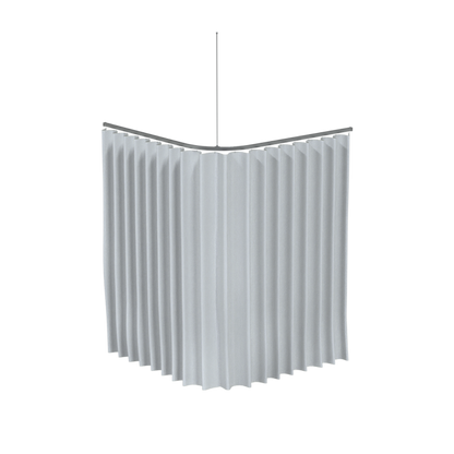 Modular Micro Shower Curtain Track 'L' Shaped - 1600mm x 1600mm - 1 Track
