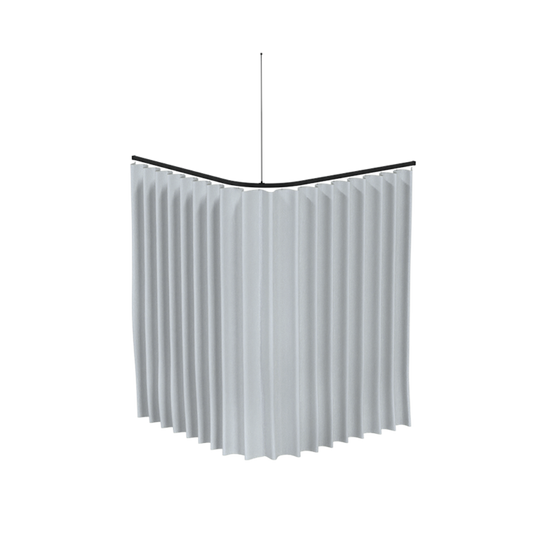 Micro Shwr Curtain Track L-1200x1200mm - Designer Black - 1 Track