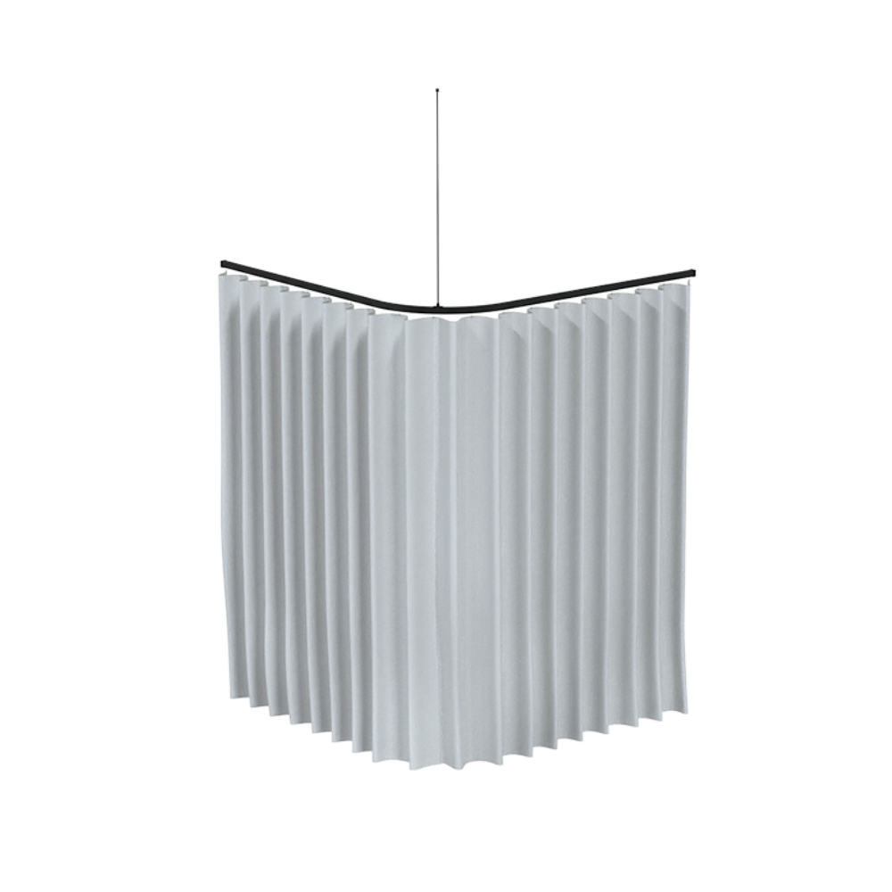 Micro Shwr Curtain Track L-1600x1600mm - Designer Black - 1 Track