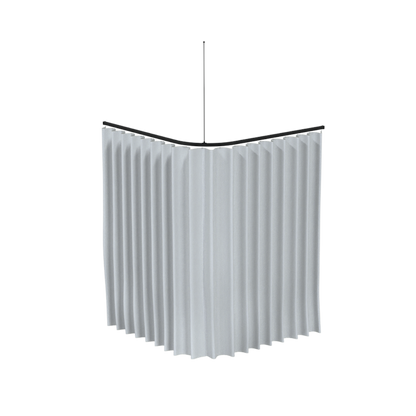 Micro Shwr Curtain Track L-1600x1600mm - Designer Black - 1 Track