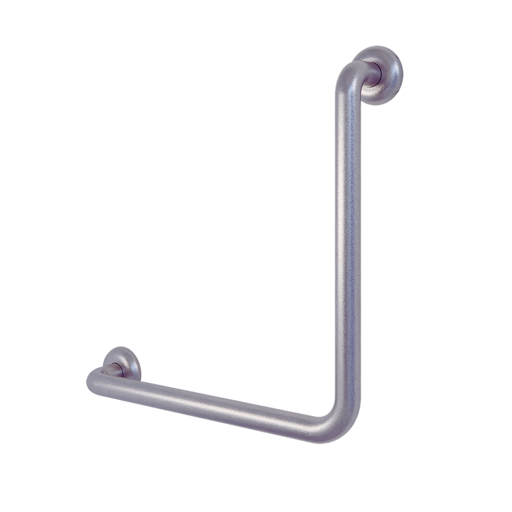 Antimicrobial Coated Ambulant 450mmW x 450mmL - Left Hand or Right Hand 90° Grab Rail