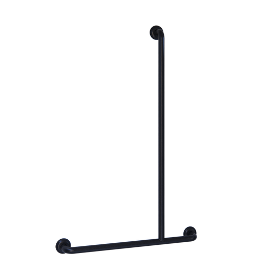 Accessible Shower Inverted “T” Right Hand Grab Rail  - Designer Black