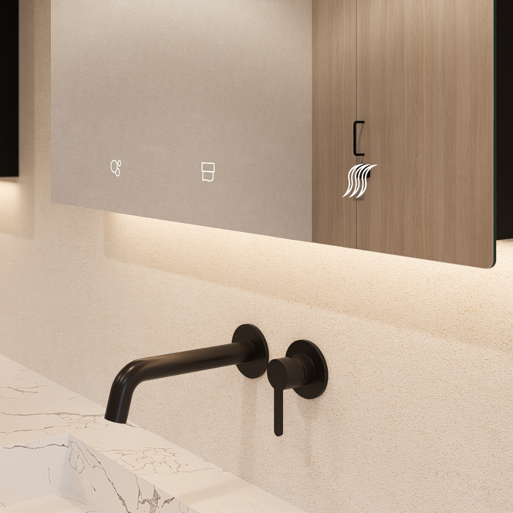 Metlam Integrated Mirror Fronted Cabinet - Integrating Soap Dispenser, Paper Towel & Hand Dryer