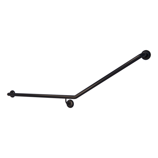 Accessible Left Hand 30° Grab Rail, Concealed Fix Designer Black