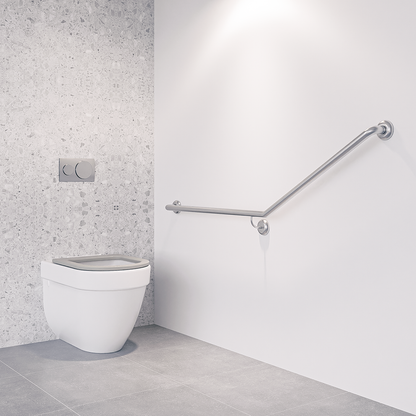 Accessible Left Hand 30° Grab Rail, Concealed Fix SS