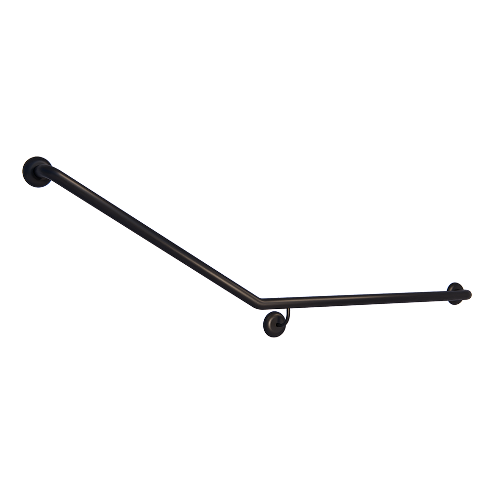 Accessible Right Hand 30° Grab Rail, Concealed Fix Designer Black