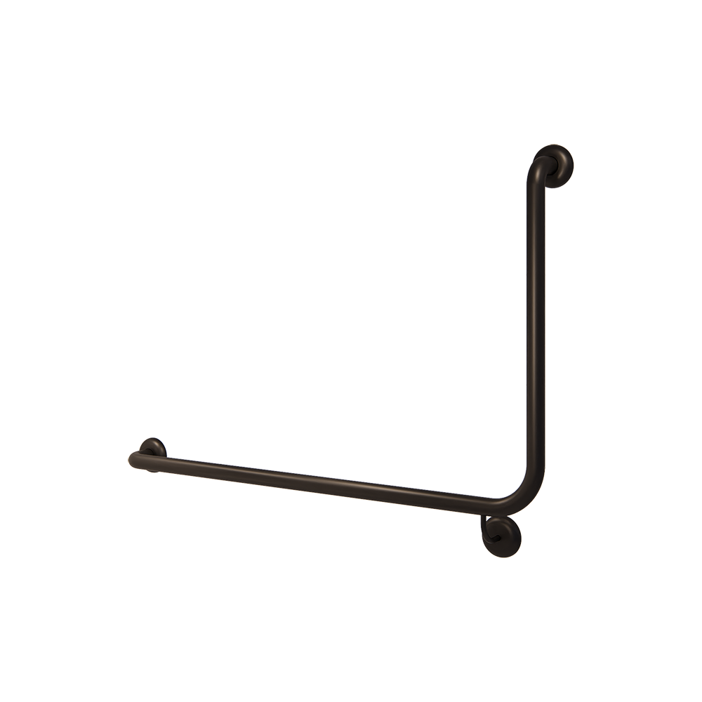Accessible Left Hand 90° Grab Rail, Concealed Fix Designer Black