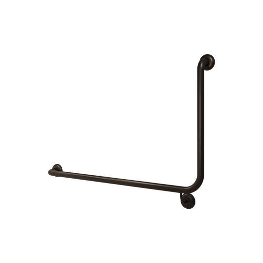 Accessible Left Hand 90° Grab Rail, Concealed Fix Designer Black