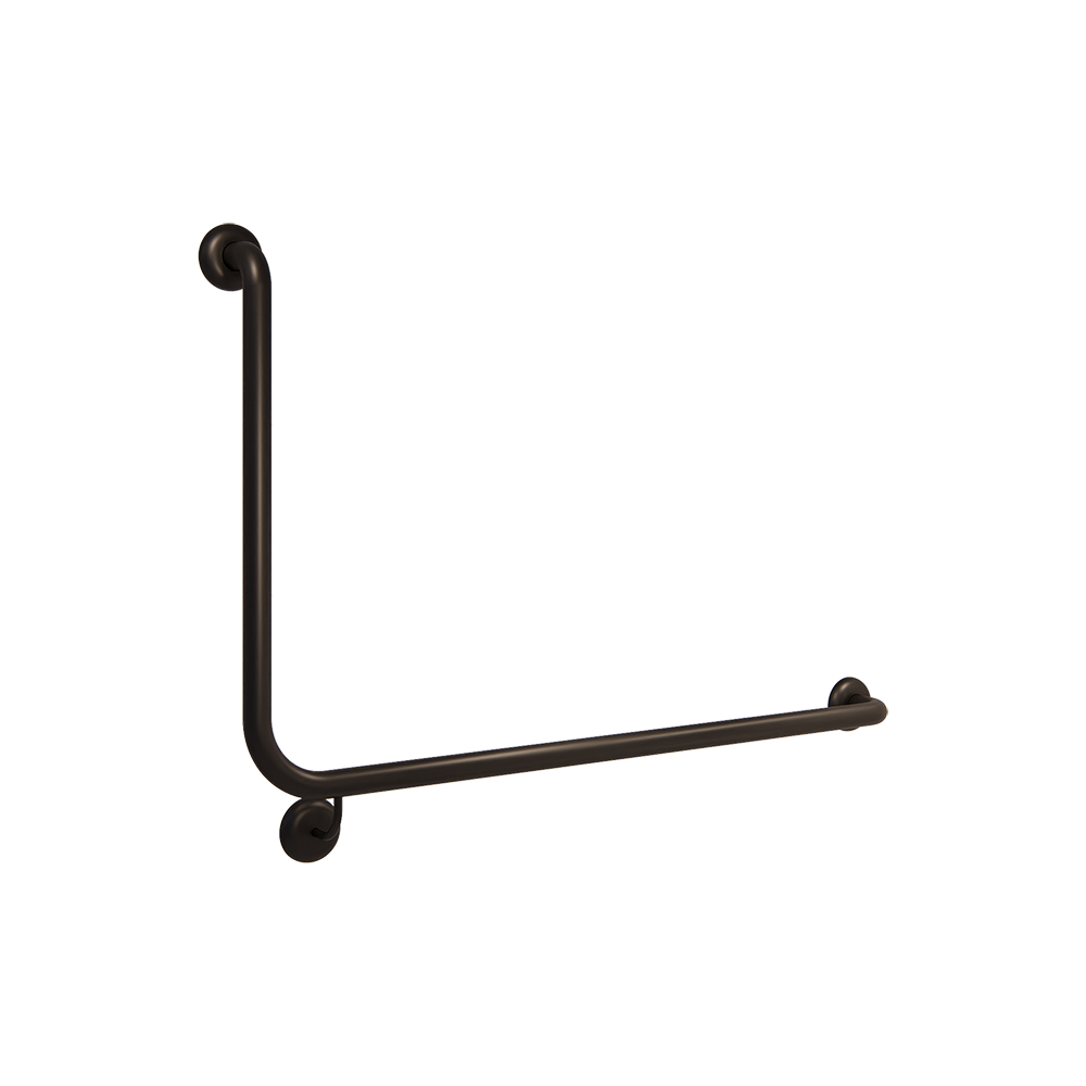 Accessible Right Hand 90° Grab Rail, Concealed Fix Designer Black