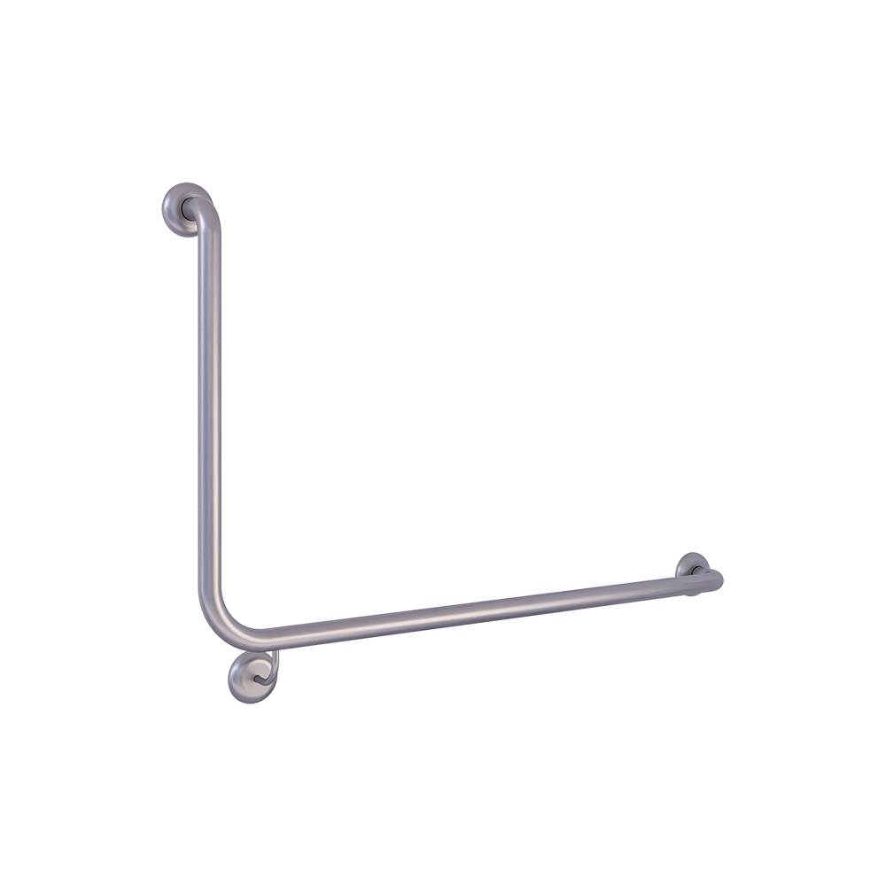 Accessible Right Hand 90° Grab Rail, Concealed Fix SS