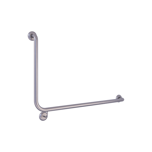 Bariatric 90° Flush Mount Side Wall Right Hand Grab Rail – 950mm x 600mm, Satin Stainless Steel