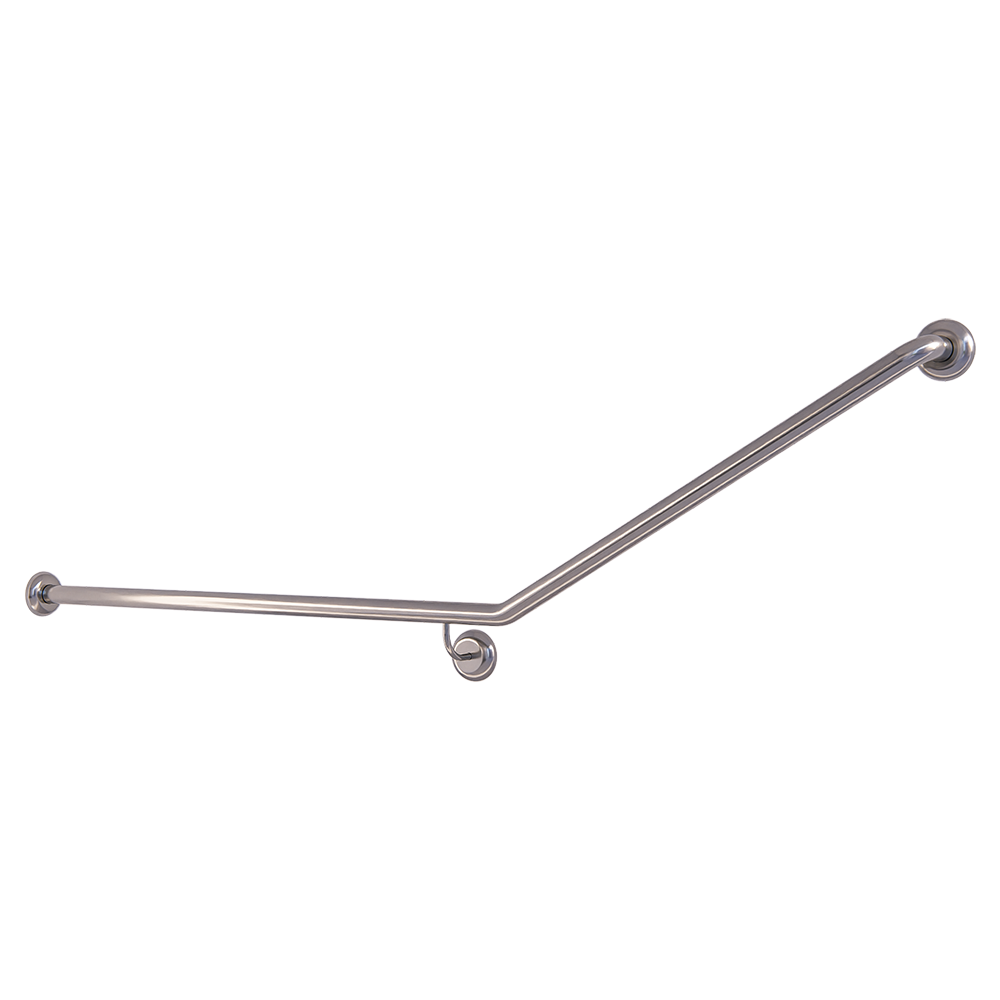Accessible Left Hand 30° Grab Rail, Concealed Fix (Rear Wall Mount) SS