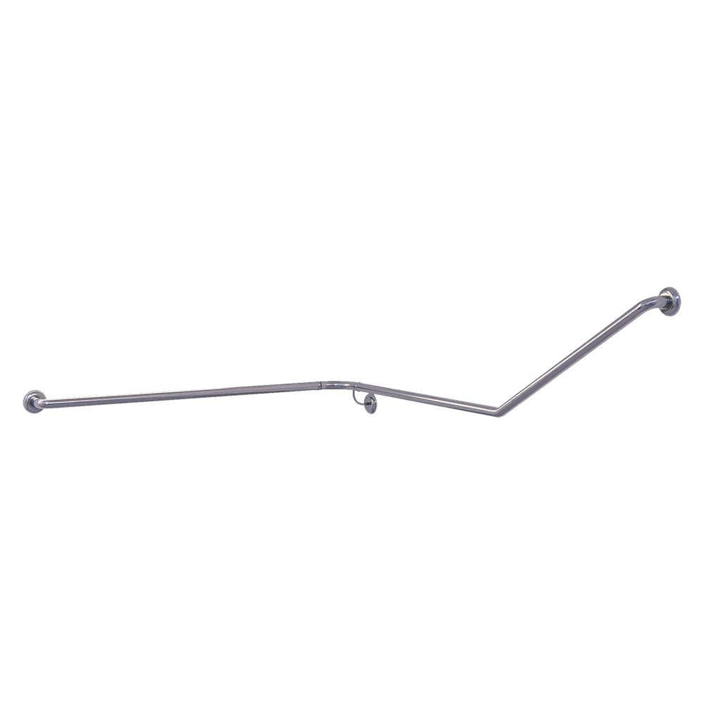 Accessible Wrap Around Left Hand 30° Grab Rail, Modular, Concealed Fix SS