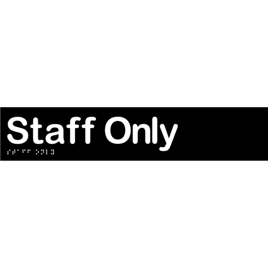 Staff Only Sign - Vinyl - Black with White Infill