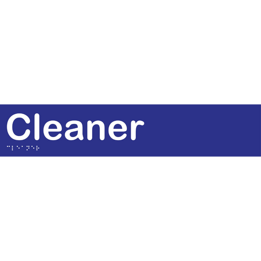 Cleaner Sign - Vinyl - Black with White Infill