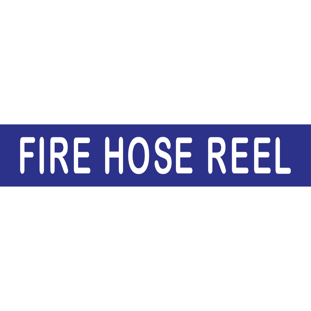 Fire Hose Reel Sign -Vinyl - Black with White Infill