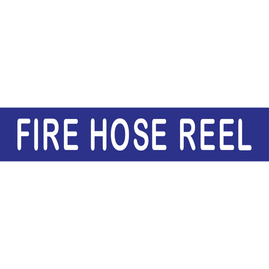 Fire Hose Reel Sign -Vinyl - Black with White Infill