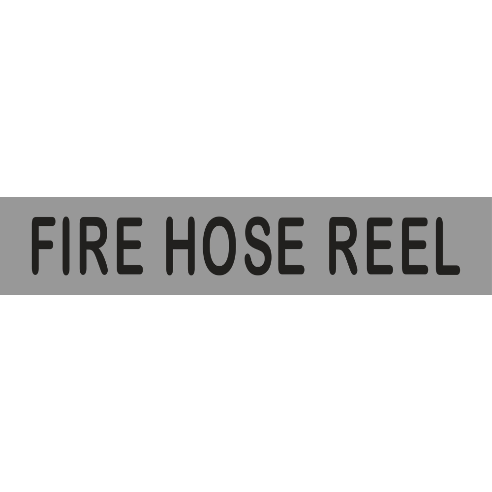 Fire Hose Reel Sign - Vinyl - Silver with Black Infill