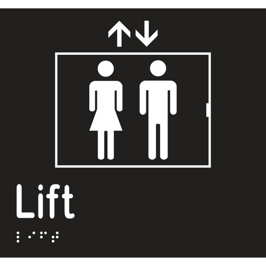 Lift Sign - Vinyl - Black with White Infill