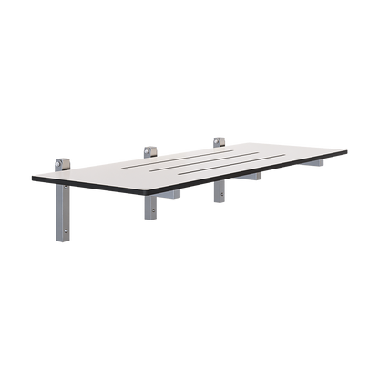 Accessible Folding Shower Seat – 960mmL x 400mmW with 13mm Phenolic Seat Top and Satin Stainless Steel Frame