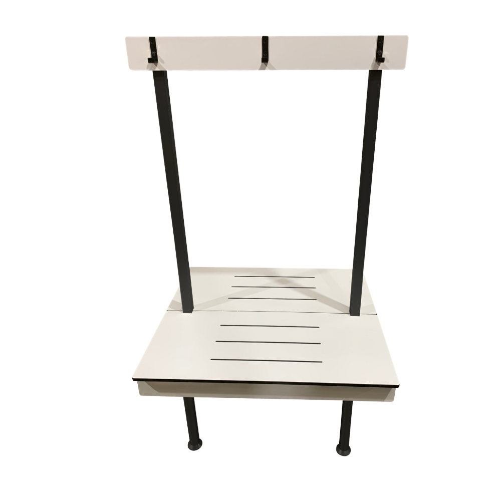 Adjustable Island Bench Seat Bracket. Approx. 20-25mm Adj Ext -  Finish: Designer Black
