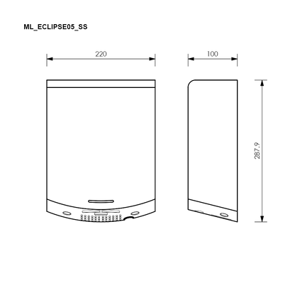 Eclipse Auto Hand Dryer - Stainless Steel