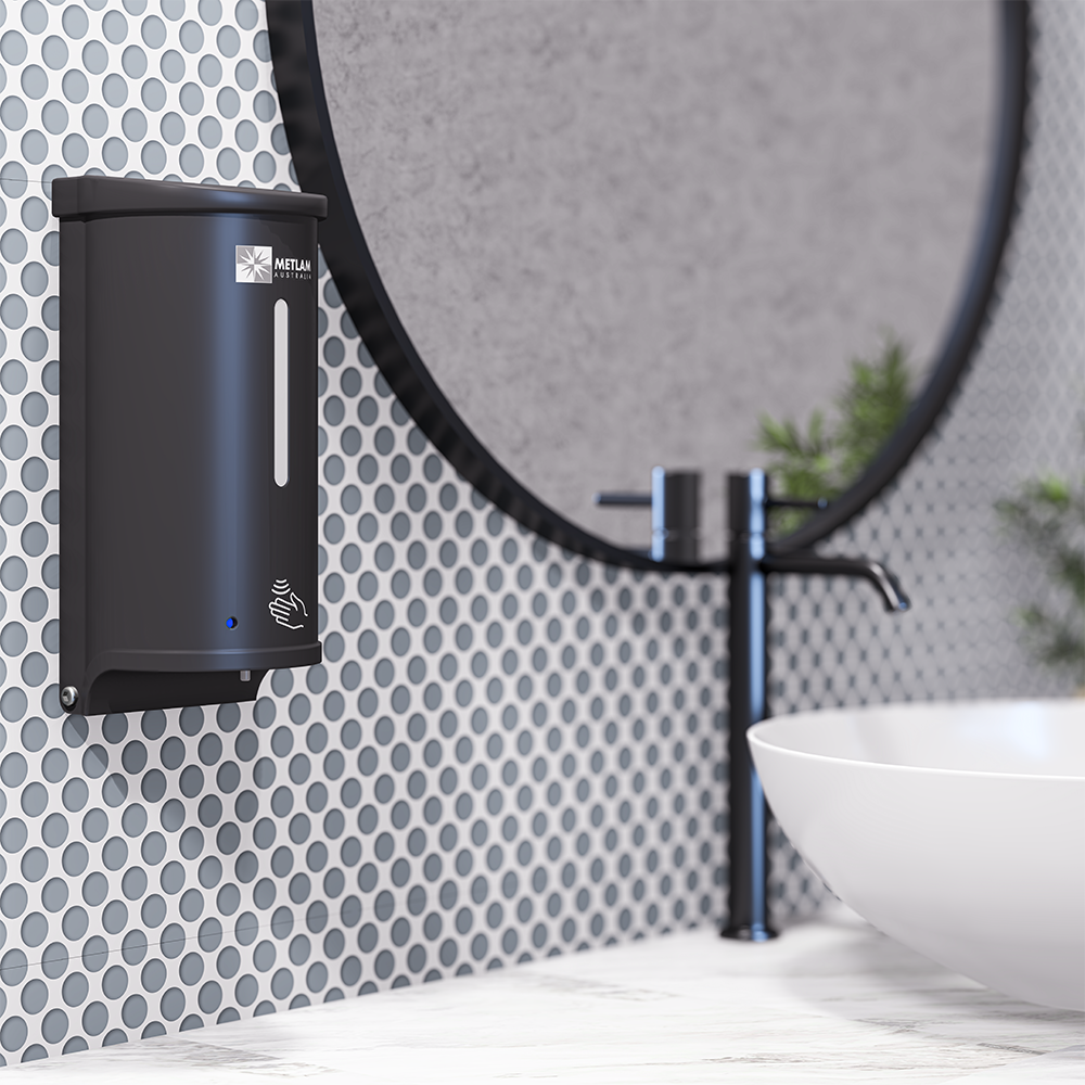 Surface Mounted Sensor Operated Foam Soap Dispenser – 800mL Capacity - Designer Black