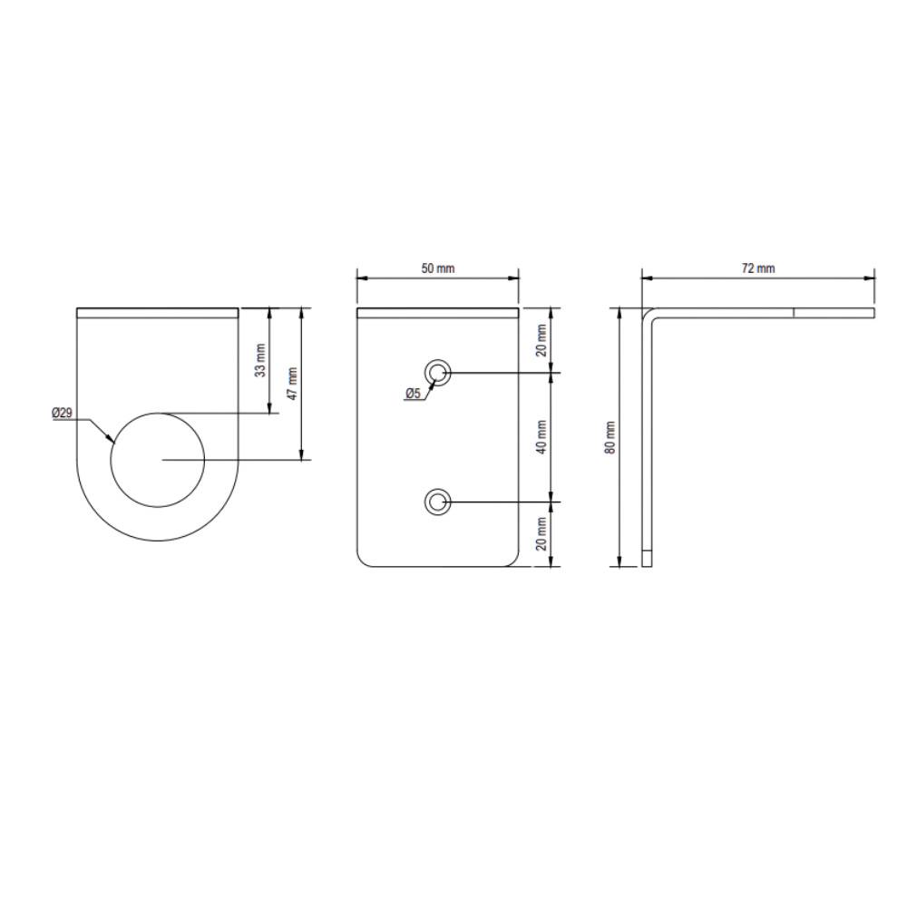 Single Soap Bottle Holder - to suit 29mm or smaller bottle neck, Finish: Satin Stainless Steel