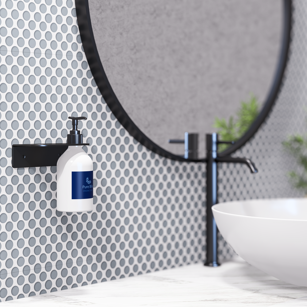 Double Soap Bottle Holder - to suit 29mm or smaller bottle neck, Finish: Designer Black
