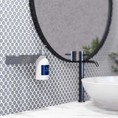 Triple Soap Bottle Holder - to suit 29mm or smaller bottle neck, Finish: Satin Stainless Steel