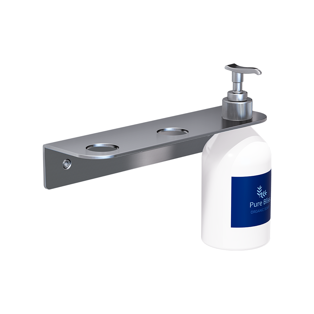 Triple Soap Bottle Holder - to suit 29mm or smaller bottle neck, Finish: Satin Stainless Steel