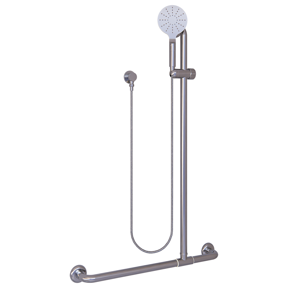 Offset Flush Universal Mount Shower Grab Rail Kit - Compr: MLR1078 & ML_HSK_CHROME