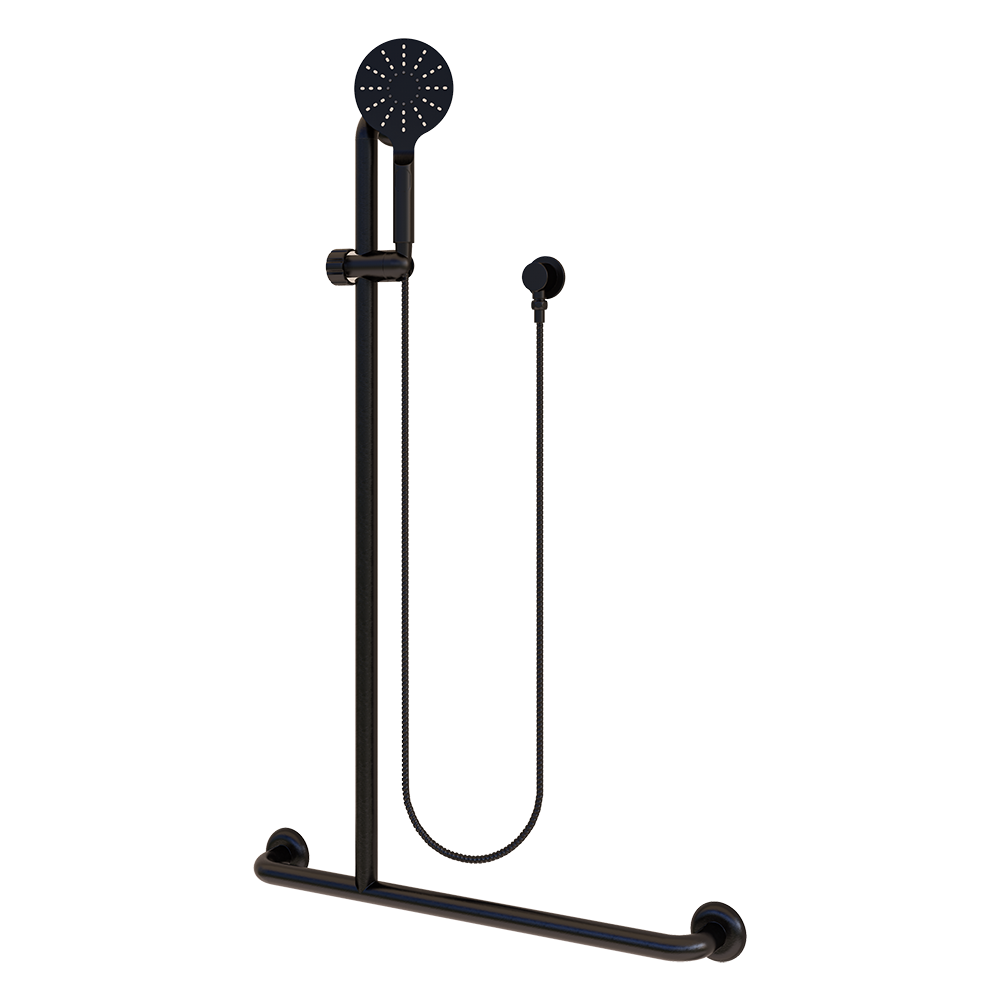 Offset Flush LH Mount Shower Grab Rail Kit - Compr: MLR107_MKII_DESIGNER & ML_HSK_DESIGNER