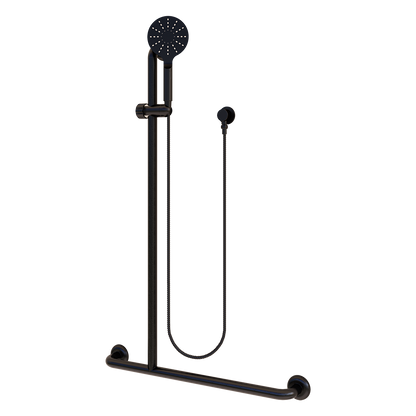 Offset Flush LH Mount Shower Grab Rail Kit - Compr: MLR107_MKII_DESIGNER & ML_HSK_DESIGNER