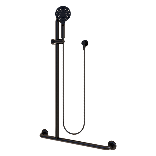 Offset Flush LH Mount Shower Grab Rail Kit - Compr: MLR107_MKII_DESIGNER & ML_HSK_DESIGNER