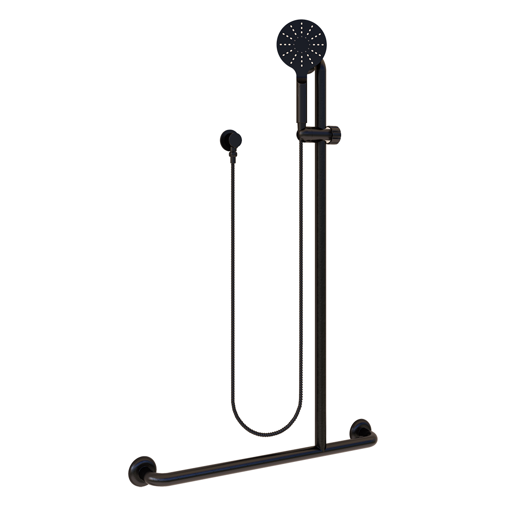 Offset Flush LH Mount Shower Grab Rail Kit - Compr: MLR108_MKII_DESIGNER & ML_HSK_DESIGNER
