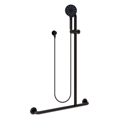 Offset Flush LH Mount Shower Grab Rail Kit - Compr: MLR108_MKII_DESIGNER & ML_HSK_DESIGNER