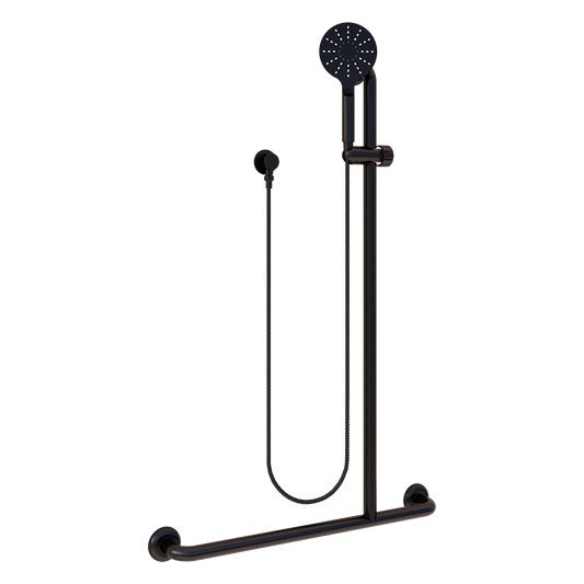 Offset Flush LH Mount Shower Grab Rail Kit - Compr: MLR108_MKII_DESIGNER & ML_HSK_DESIGNER