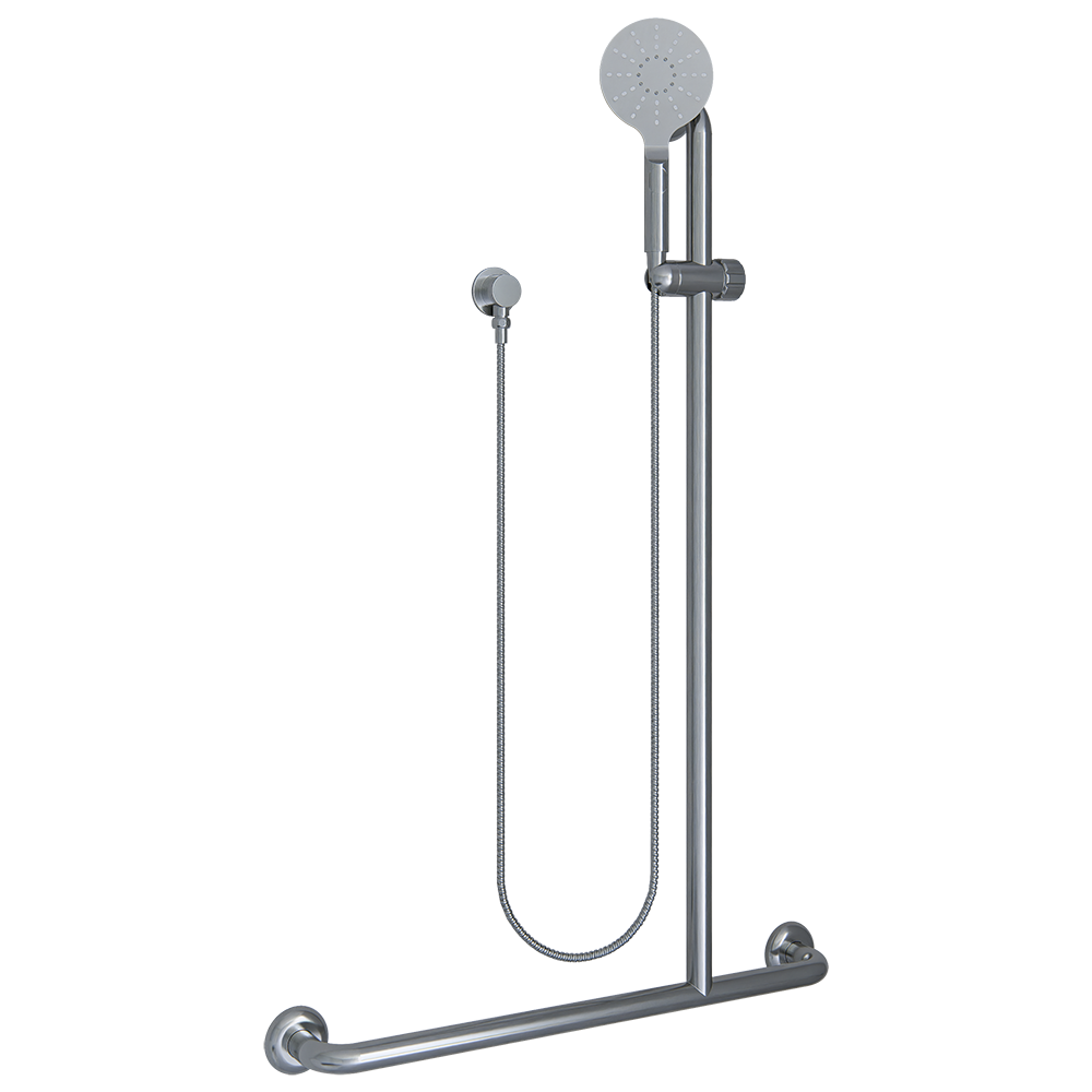 Offset Flush RH Mount Shower Grab Rail Kit - Compr: MLR108_MKII & ML_HSK_CHROME